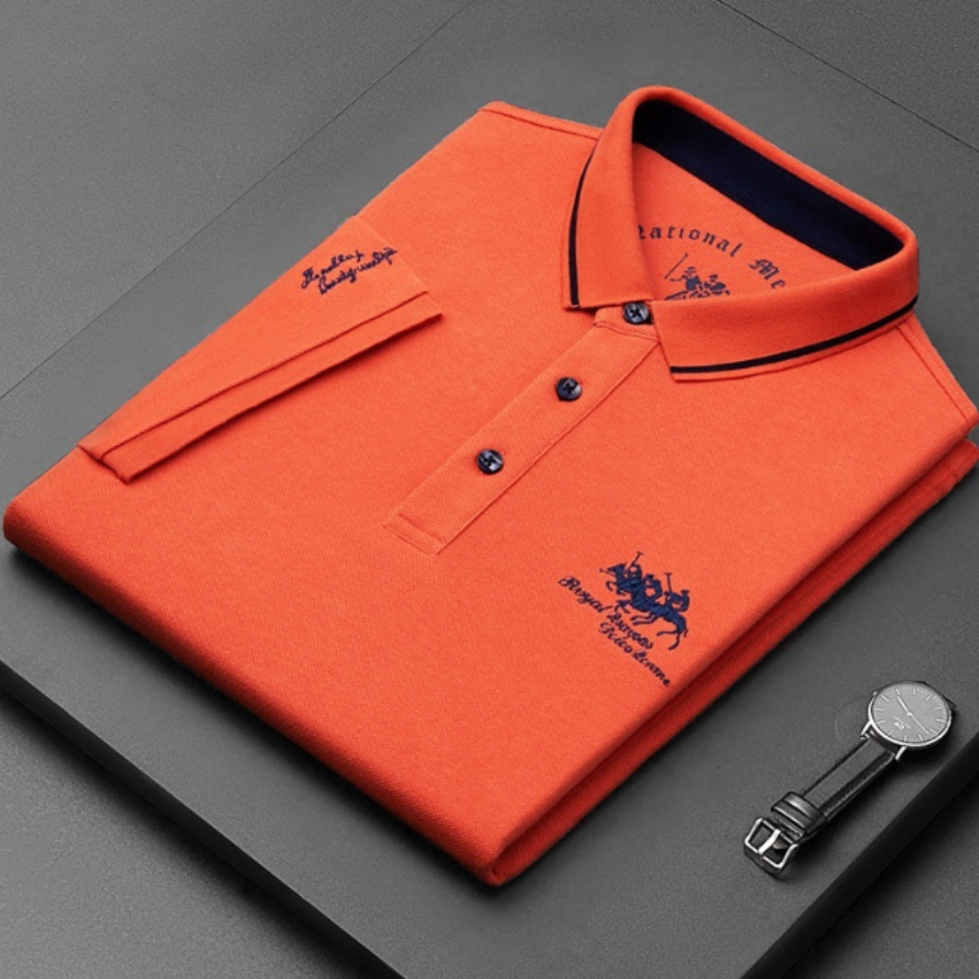 Herren Poloshirt Modernes Design Mischgewebe 6