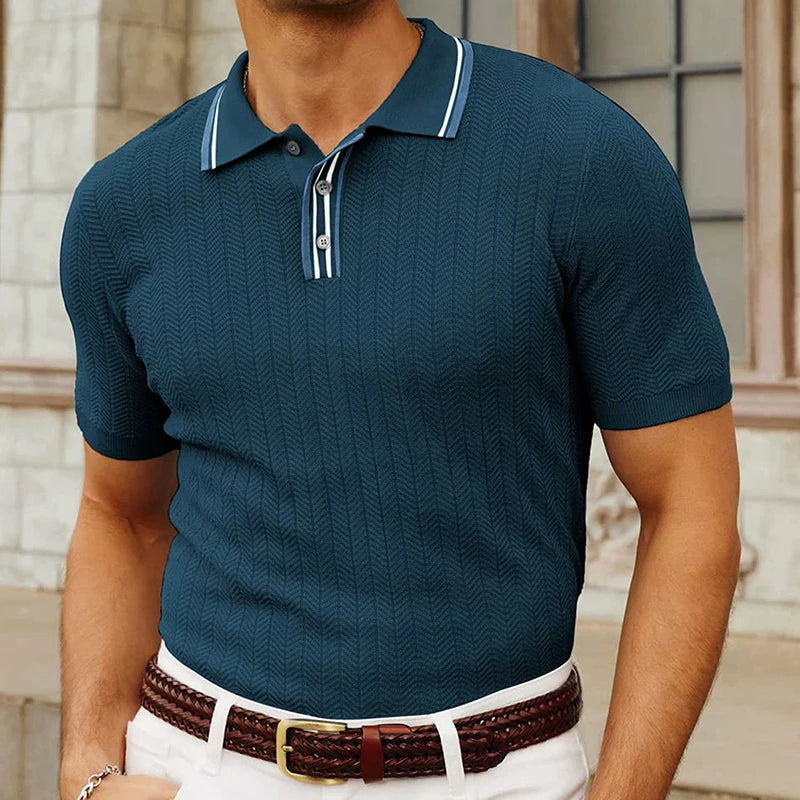 Herren Poloshirt Slim Fit aus atmungsaktivem Material 1