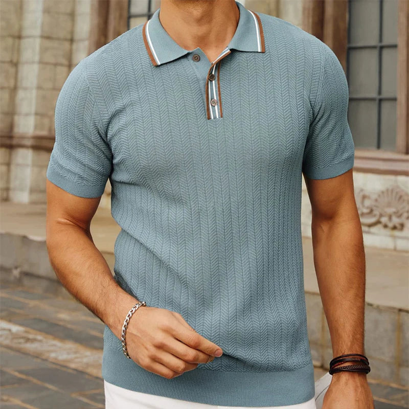 Herren Poloshirt Slim Fit aus atmungsaktivem Material 4