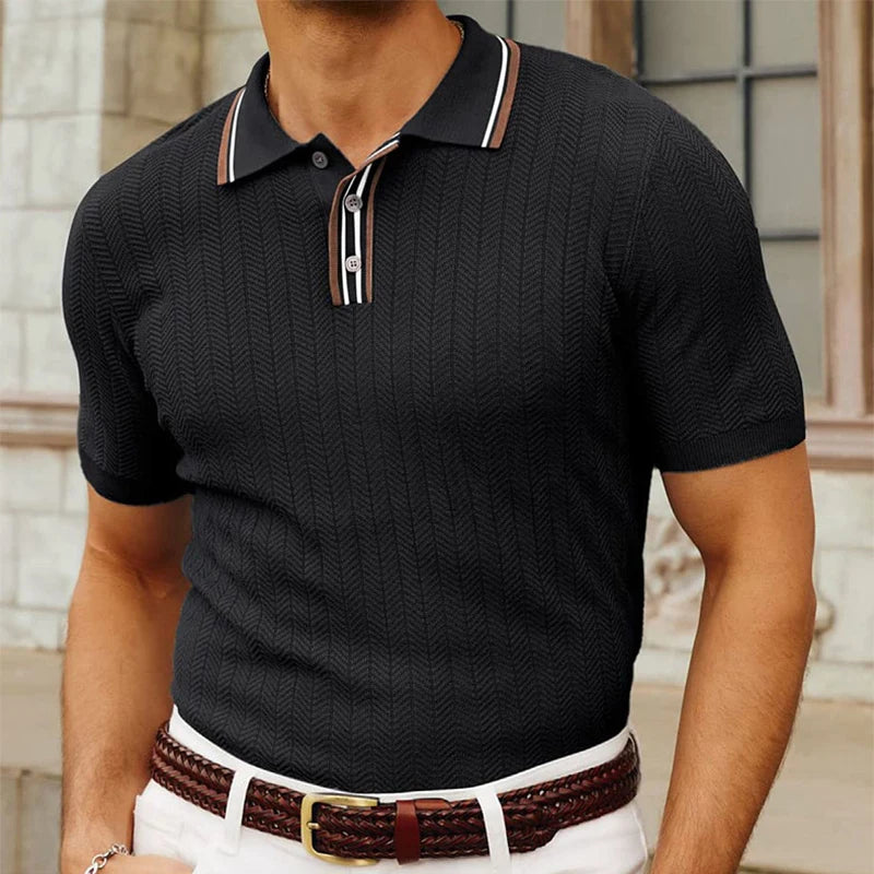 Herren Poloshirt Slim Fit aus atmungsaktivem Material 5