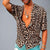 Herren Poloshirt mit Luipaardprint und Offener Kragen 1