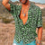 Herren Poloshirt mit Luipaardprint und Offener Kragen 2