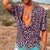 Herren Poloshirt mit Luipaardprint und Offener Kragen 3
