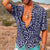 Herren Poloshirt mit Luipaardprint und Offener Kragen 4