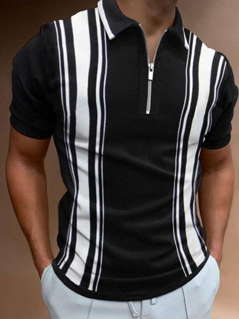 Herren Poloshirt mit Umlegekragen und Kontrastfarbe 7