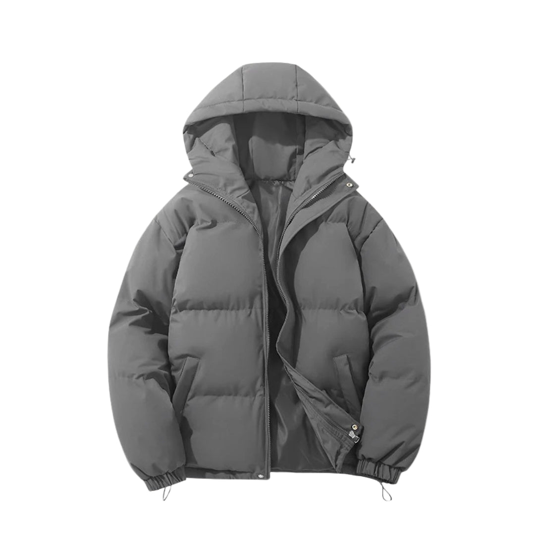 Herren Pufferjacke mit Kapuze für den Winter 0