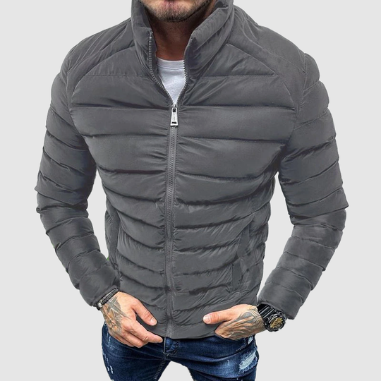 Herren Pufferjacke mit hohem Kragen und tailliertem Schnitt 2