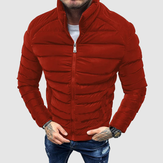 Herren Pufferjacke mit hohem Kragen und tailliertem Schnitt 3