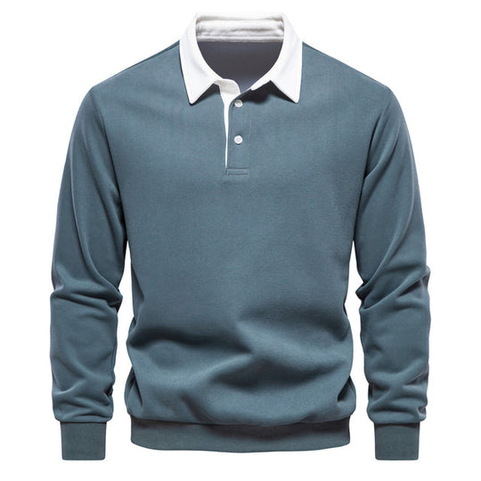 Herren Pullover Business Casual mit Knöpfen aus weichem Material 4