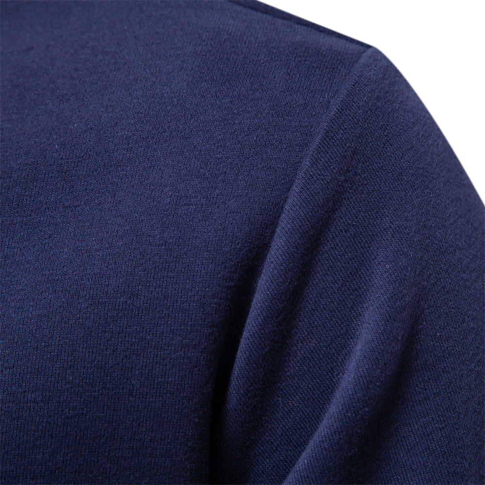 Herren Pullover Business Casual mit Knöpfen aus weichem Material 7