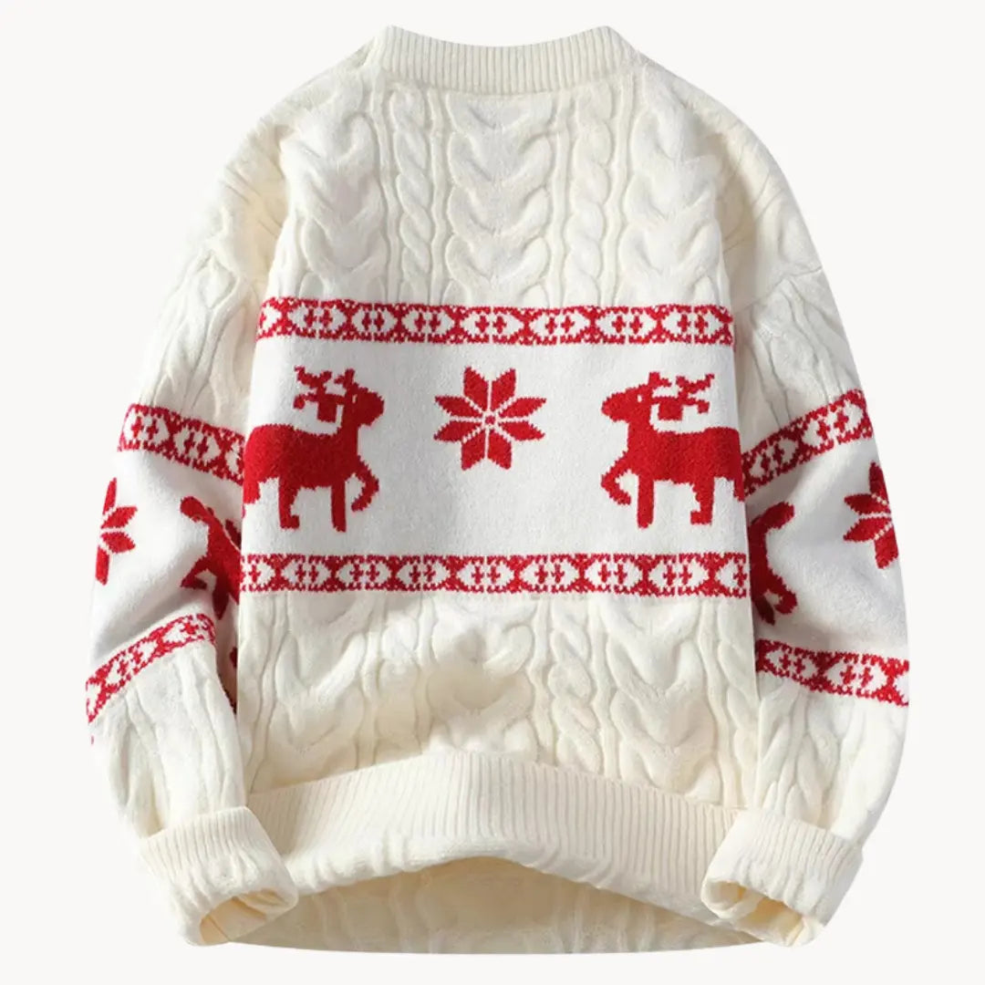 Herren Pullover Zeitloses Design mit Rundhalsausschnitt und Dekorativen Bändern 2