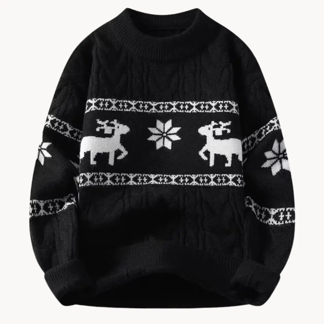 Herren Pullover Zeitloses Design mit Rundhalsausschnitt und Dekorativen Bändern 6