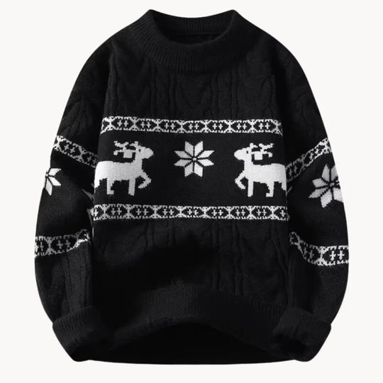 Herren Pullover Zeitloses Design mit Rundhalsausschnitt und Dekorativen Bändern 6