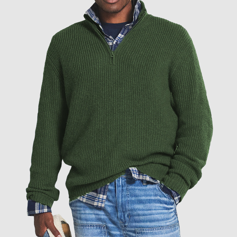 Herren Pullover aus Kaschmir mit Reißverschluss 3
