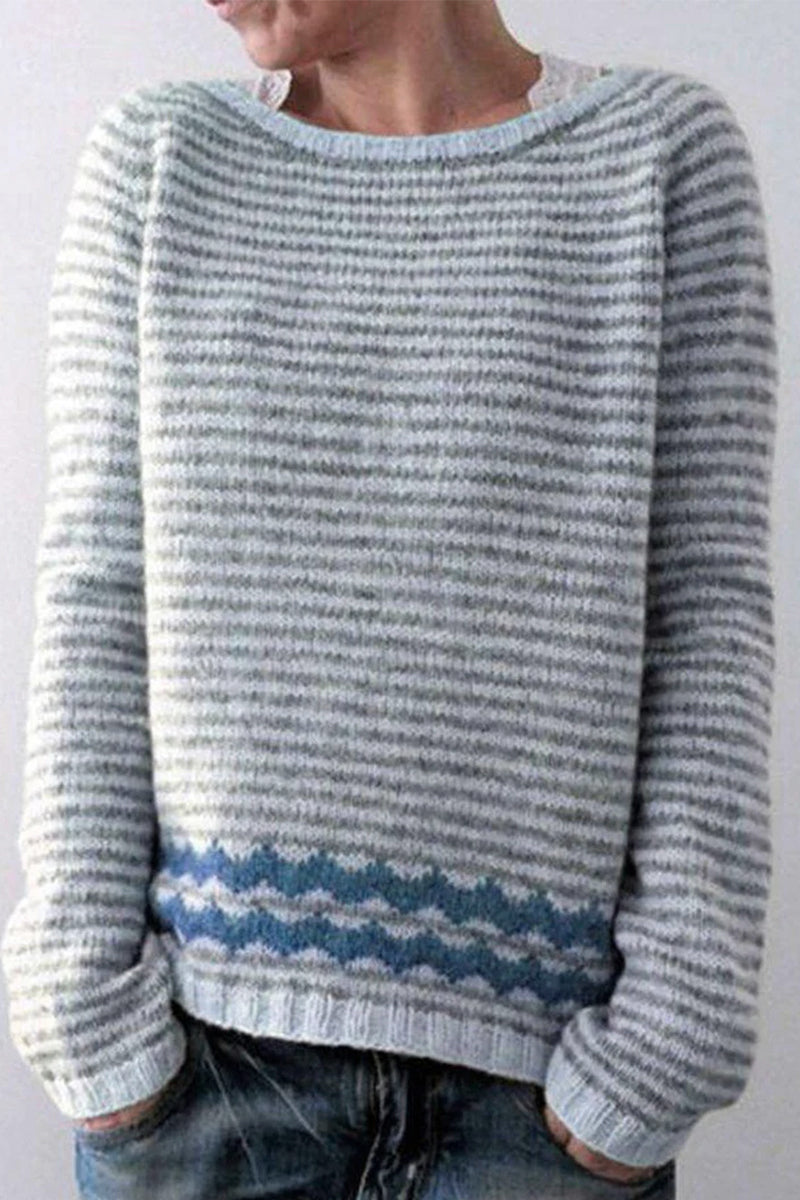 Herren Pullover mit Farbblockierung und Rundhalsausschnitt 2