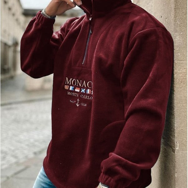 Herren Pullover mit Halbreißverschluss im Old Money Stil 10