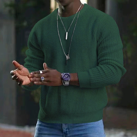 Herren Pullover mit Rundhalsausschnitt und langem Arm aus hochwertigem Material 2