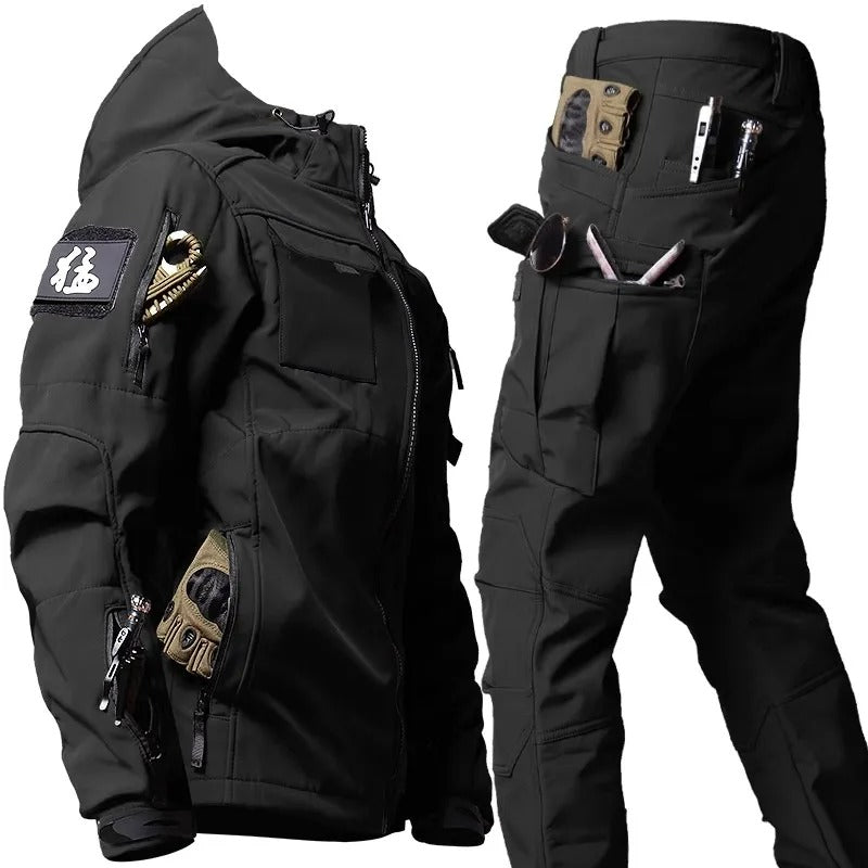 Herren Regenjacke Wasserdicht Atmungsaktiv mit Kapuze für Outdoor-Aktivitäten 1