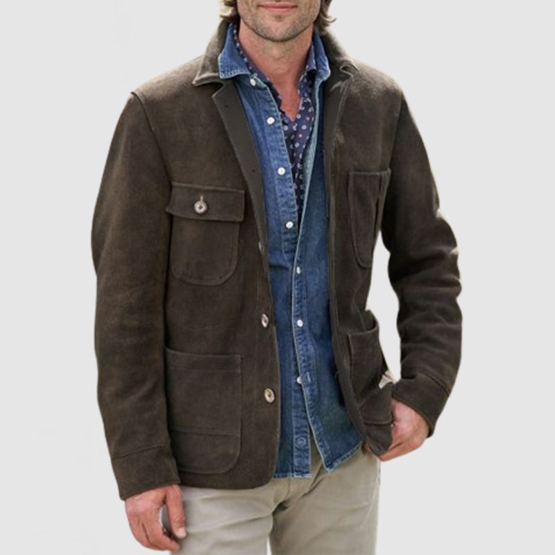 Herren Retro Jacke mit Revers 3