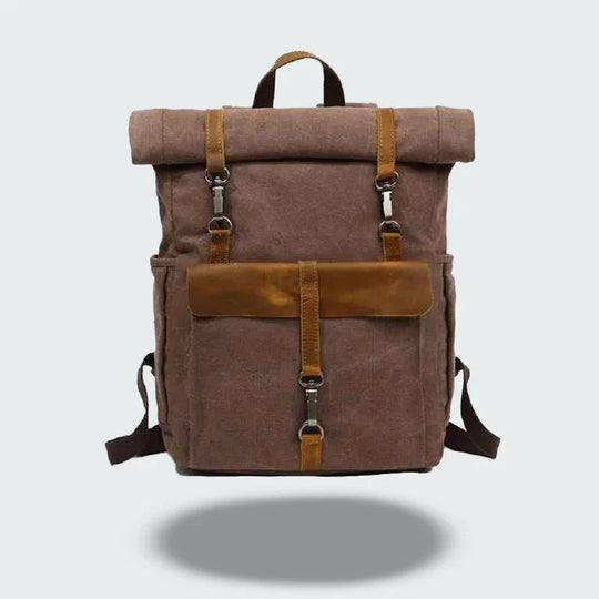 Herren Rolltop Rucksack Vintage Stil 2