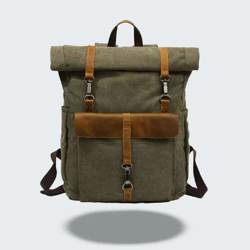 Herren Rolltop Rucksack Vintage Stil 3