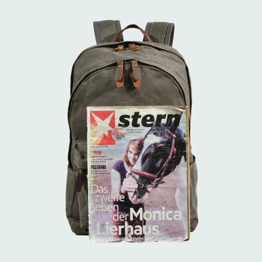 Herren Rucksack Vintage Stil Mit Laptopfach für Alltag und Reisen 8