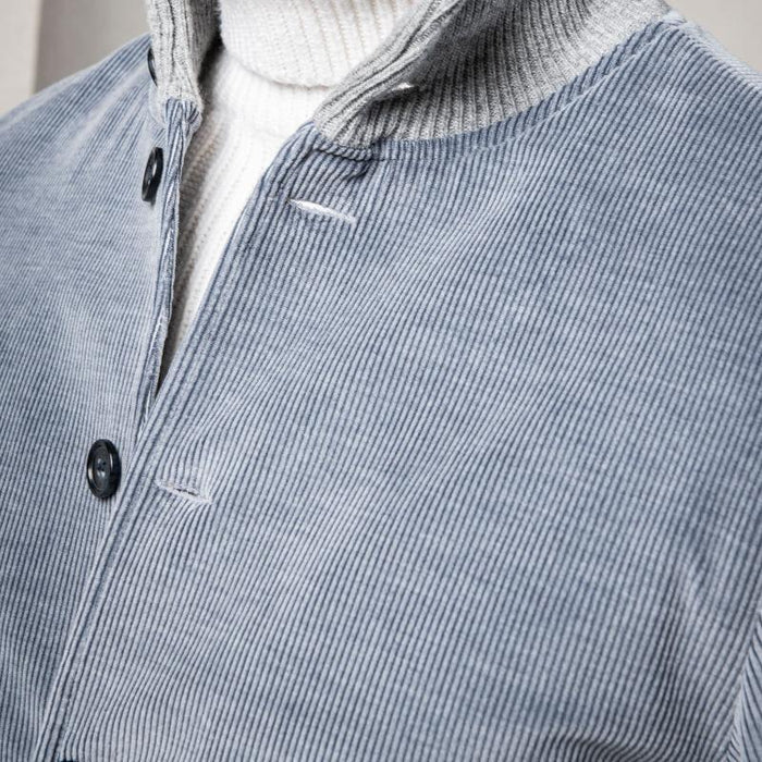 Herren Samtjacke mit geripptem Design 3