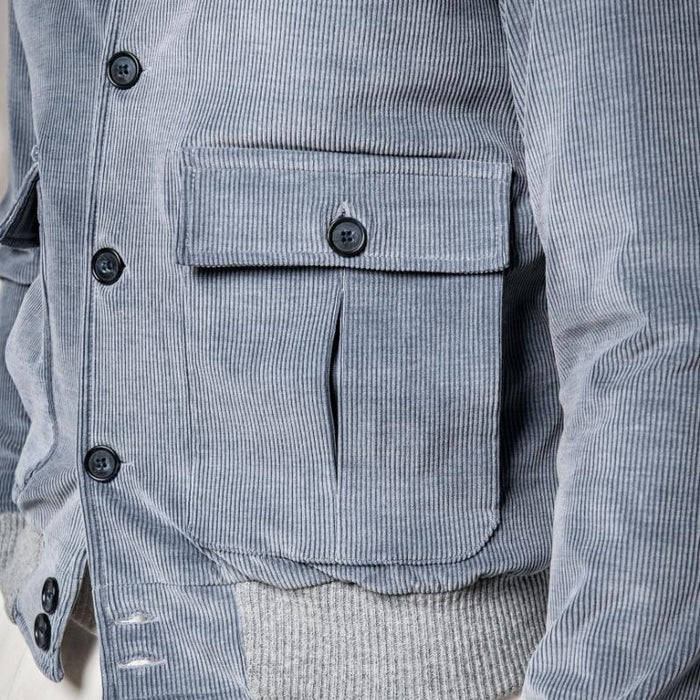 Herren Samtjacke mit geripptem Design 4