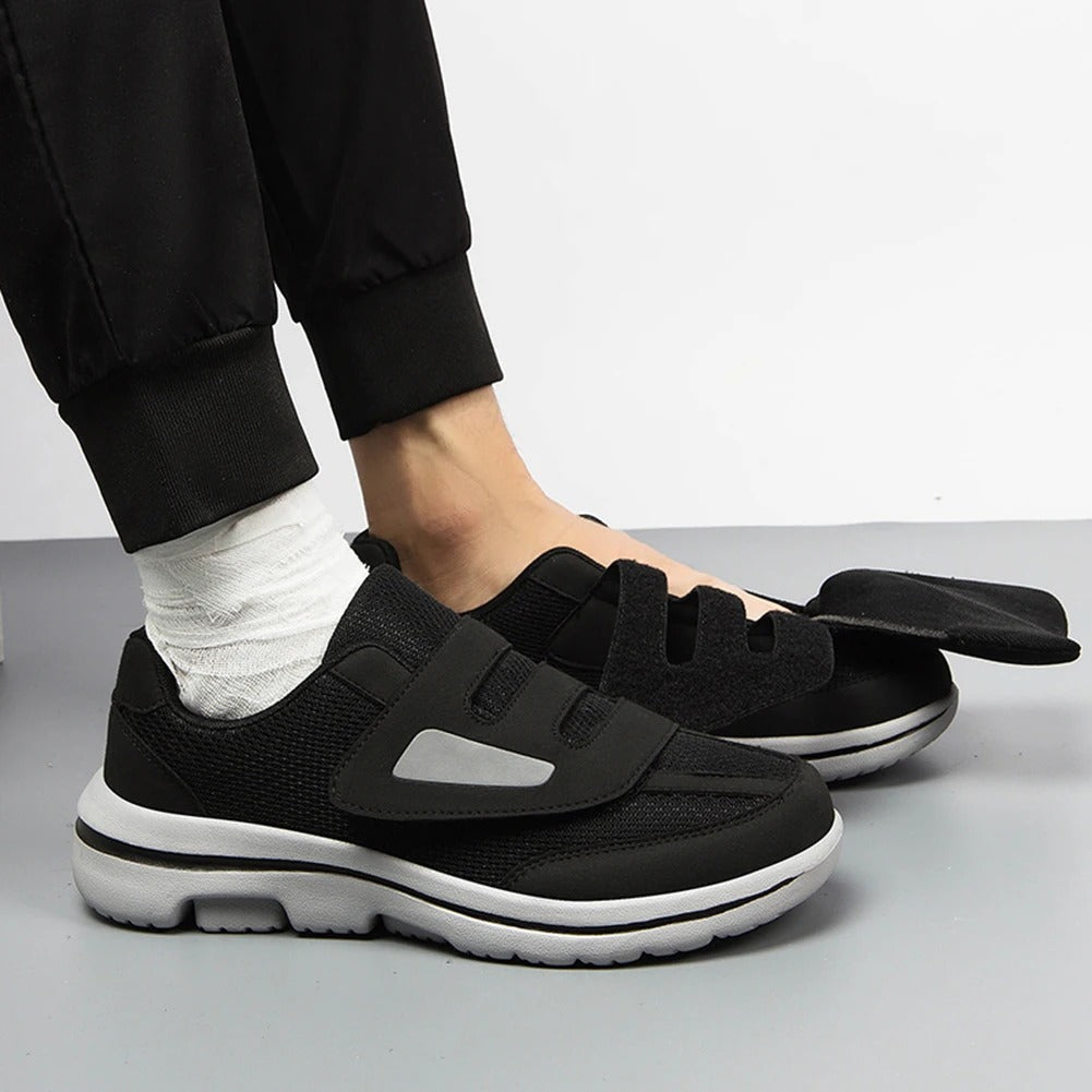 Herren Schuhe Breite Komfort Klettverschluss Rutschfest 3