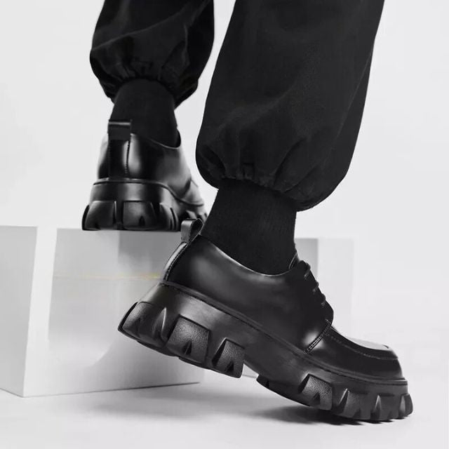 Herren Schuhe Derby Stil Hochwertiges Leder 4