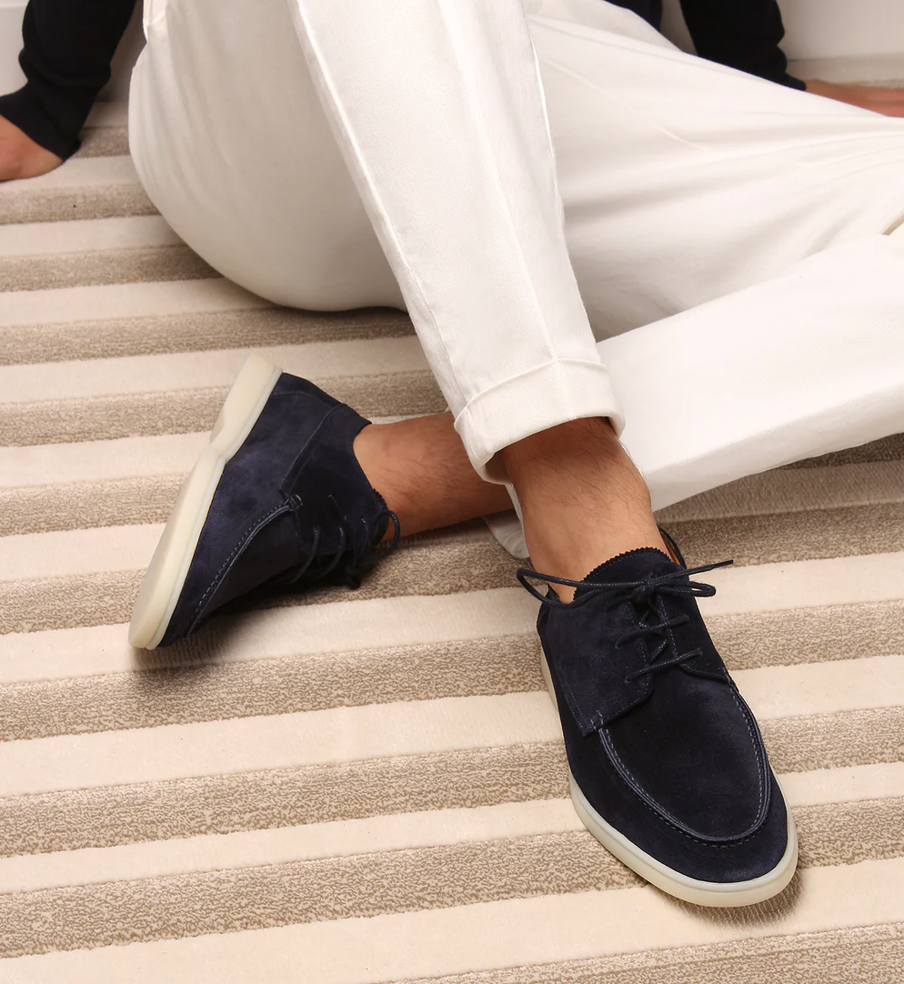 Herren Schuhe Faulenzer Komfortabel Hochwertige Textilien und Leder 1