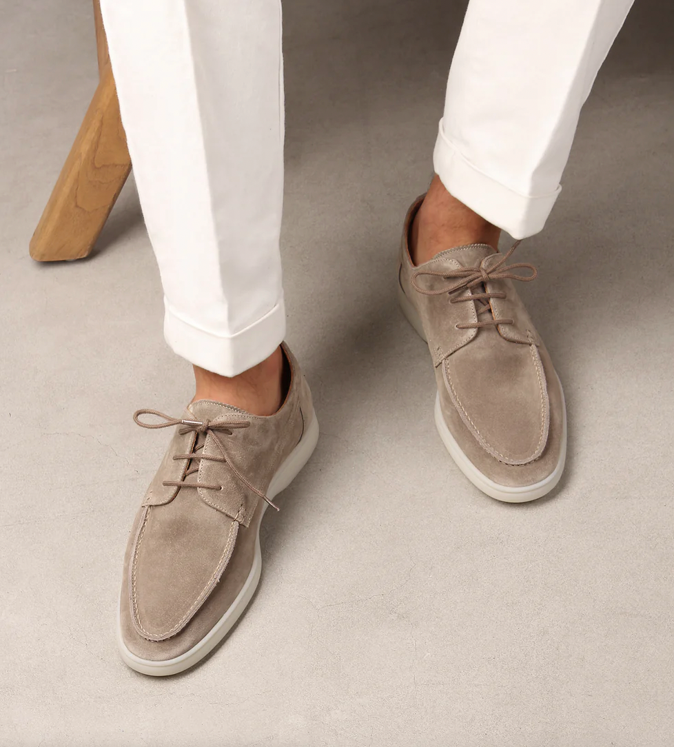 Herren Schuhe Faulenzer Komfortabel Hochwertige Textilien und Leder 4