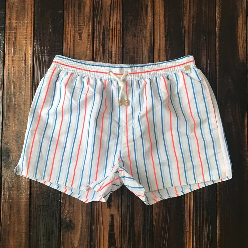 Herren Shorts mit elastischem Bund im Streifenstil 3