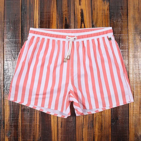 Herren Shorts mit elastischem Bund im Streifenstil 5