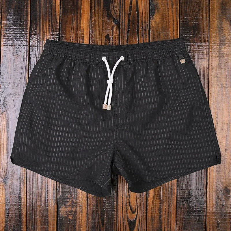 Herren Shorts mit elastischem Bund im Streifenstil 7