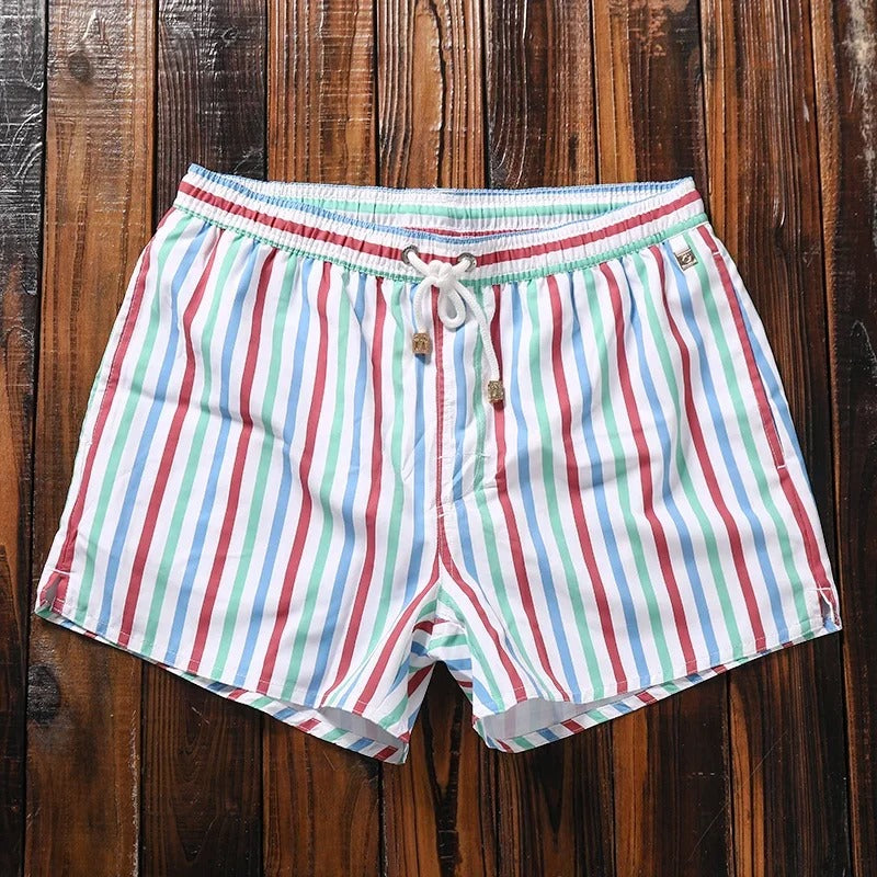 Herren Shorts mit elastischem Bund im Streifenstil 9