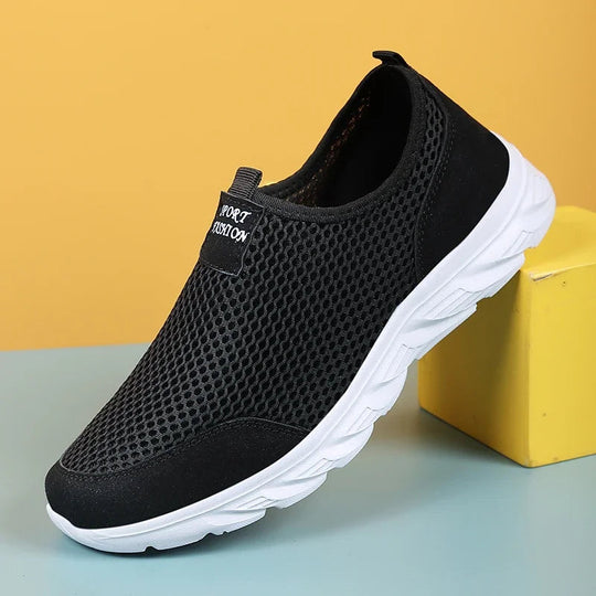 Herren Slip-On Laufschuhe aus atmungsaktivem Mesh 3