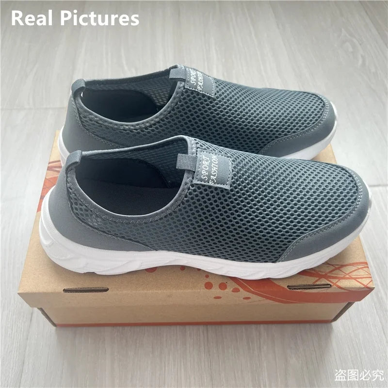 Herren Slip-On Laufschuhe aus atmungsaktivem Mesh 5