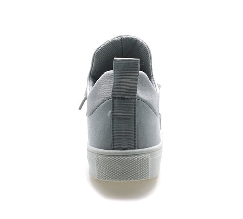 Herren Slip-On Schuhe Textil Grau Bequem 2