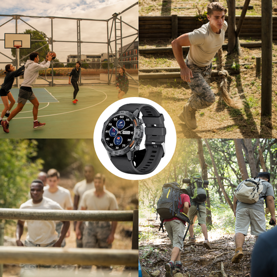 Herren Smartwatch Militärisch mit GPS und Herzfrequenzmonitor 7