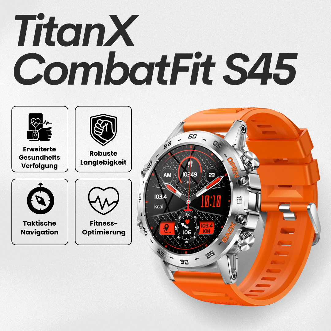 Herren Smartwatch Militärisch mit GPS und Herzfrequenzmonitor 8