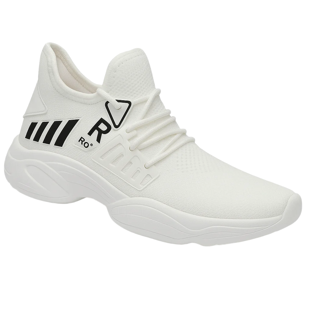 Herren Sneakers Minimalistisch Atmungsaktives Material mit Versteckter Erhöhung 0