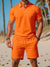 Herren Sommer Set Polo und Shorts mit Ton-sur-Ton Struktur 2
