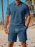 Herren Sommer Set Polo und Shorts mit Ton-sur-Ton Struktur 3