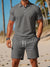 Herren Sommer Set Polo und Shorts mit Ton-sur-Ton Struktur 7