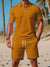 Herren Sommer Set Polo und Shorts mit Ton-sur-Ton Struktur 8