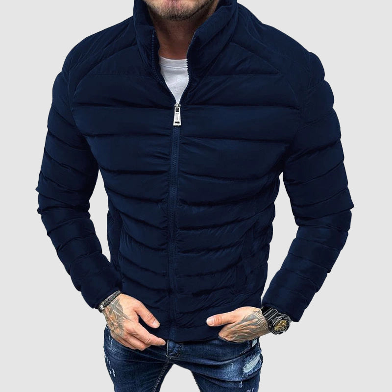 Herren Steppjacke mit hohem Kragen 1