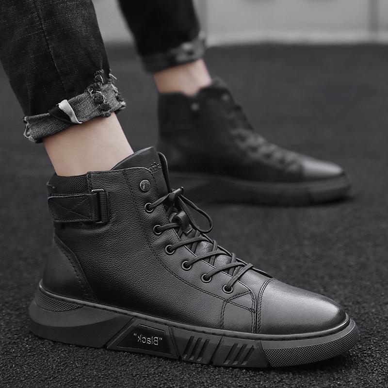 Herren Stiefel Hoch Schwarz Handgefertigt für Herbst 2