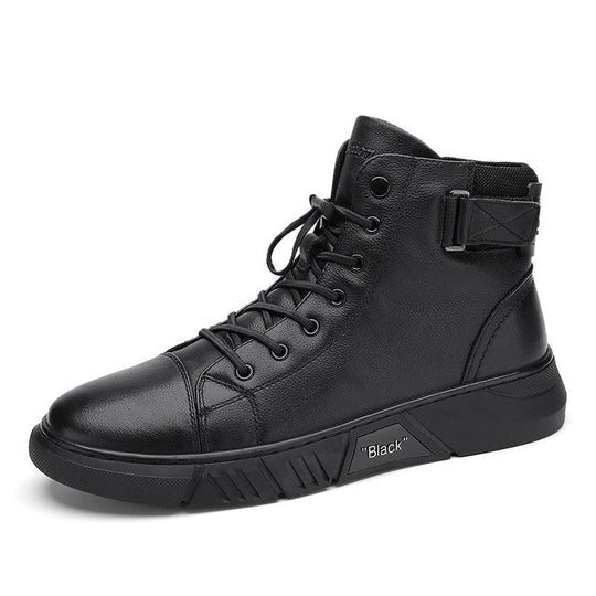 Herren Stiefel Hoch Schwarz Handgefertigt für Herbst 6