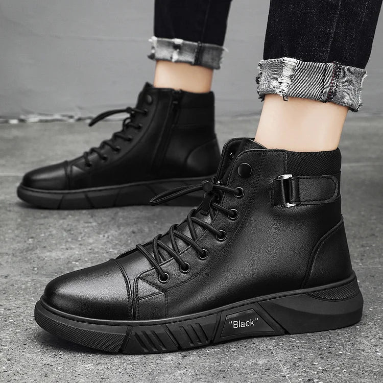 Herren Stiefel Leder Ergonomisches Design Schwarz Braun Winter 2